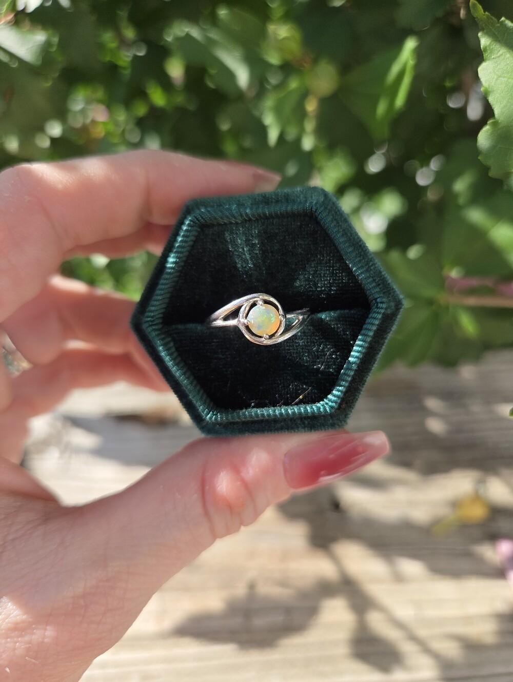 Sterling Silver Opal Ring